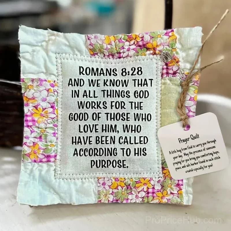 Prayer Quilt with Cross - Encouraging Blessed Gift, 2-Pack - View 9