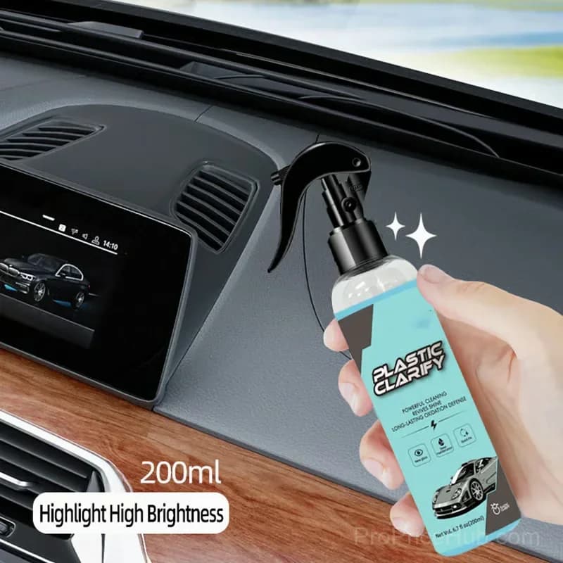 Multipurpose Car Plastic Restorer Spray, 200ml with Towel & Sponge - View 7