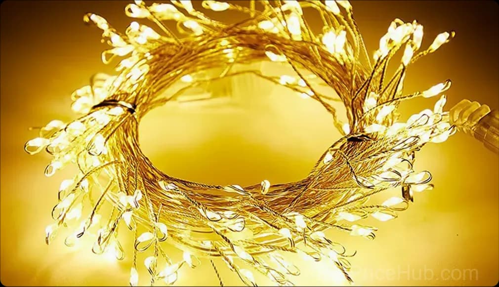 Copper Wire Firecracker String Lights, White, 29.5 ft, 300 Lights - View 18