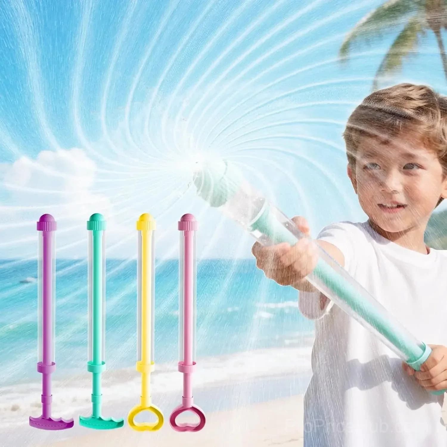 360° Rotary Water Blasters - Rapid-Fill Pump Action Pool Cannons for Outdoor Games (Ages 3+) - View 8