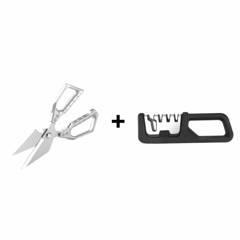 Heavy-Duty Multifunction Kitchen Shears, Silver - View 9