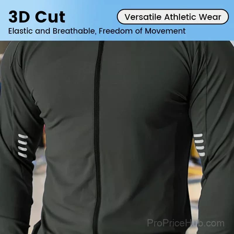 Quick-Drying Fitness Training Sports Suit, Black, Size M - View 6