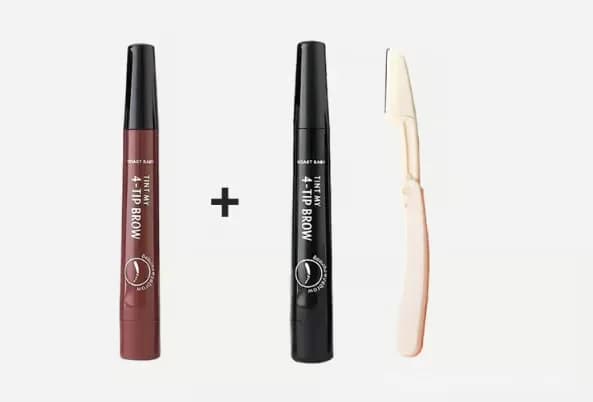 Waterproof 4-Tip Beard and Eyebrow Pen, Light Brown - View 35