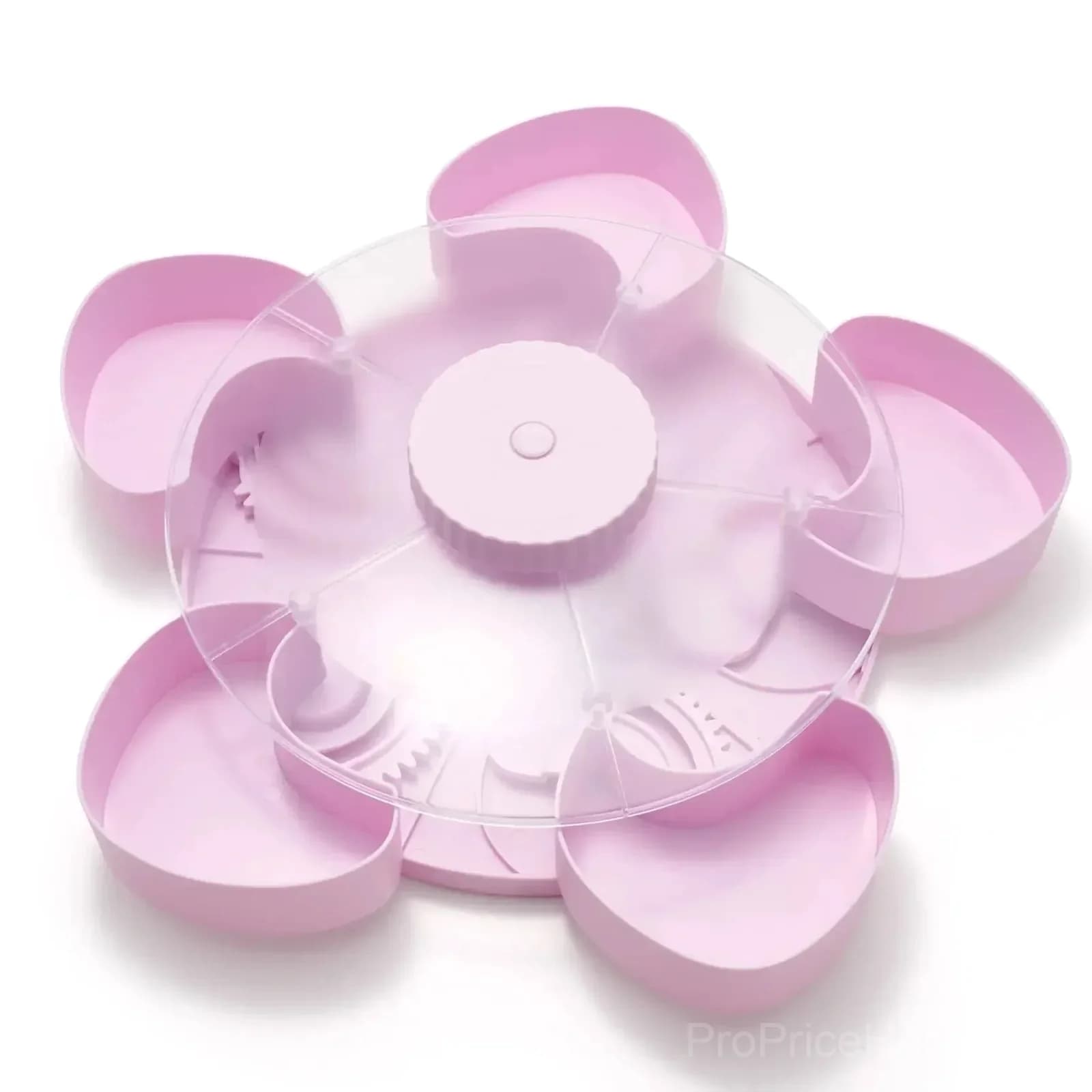 5-Compartment Rotating Party Platter – Divided Spin & Snack Serving Tray - View 6