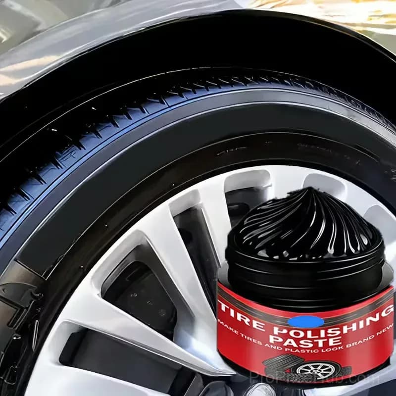 Car Tire & Plastic Trim Renewal Paste with Sponge Cleaner, 3-Pc - View 5