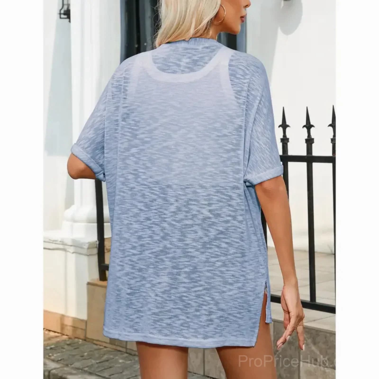 Solid Color Short-Sleeve Casual Jacket - View 7