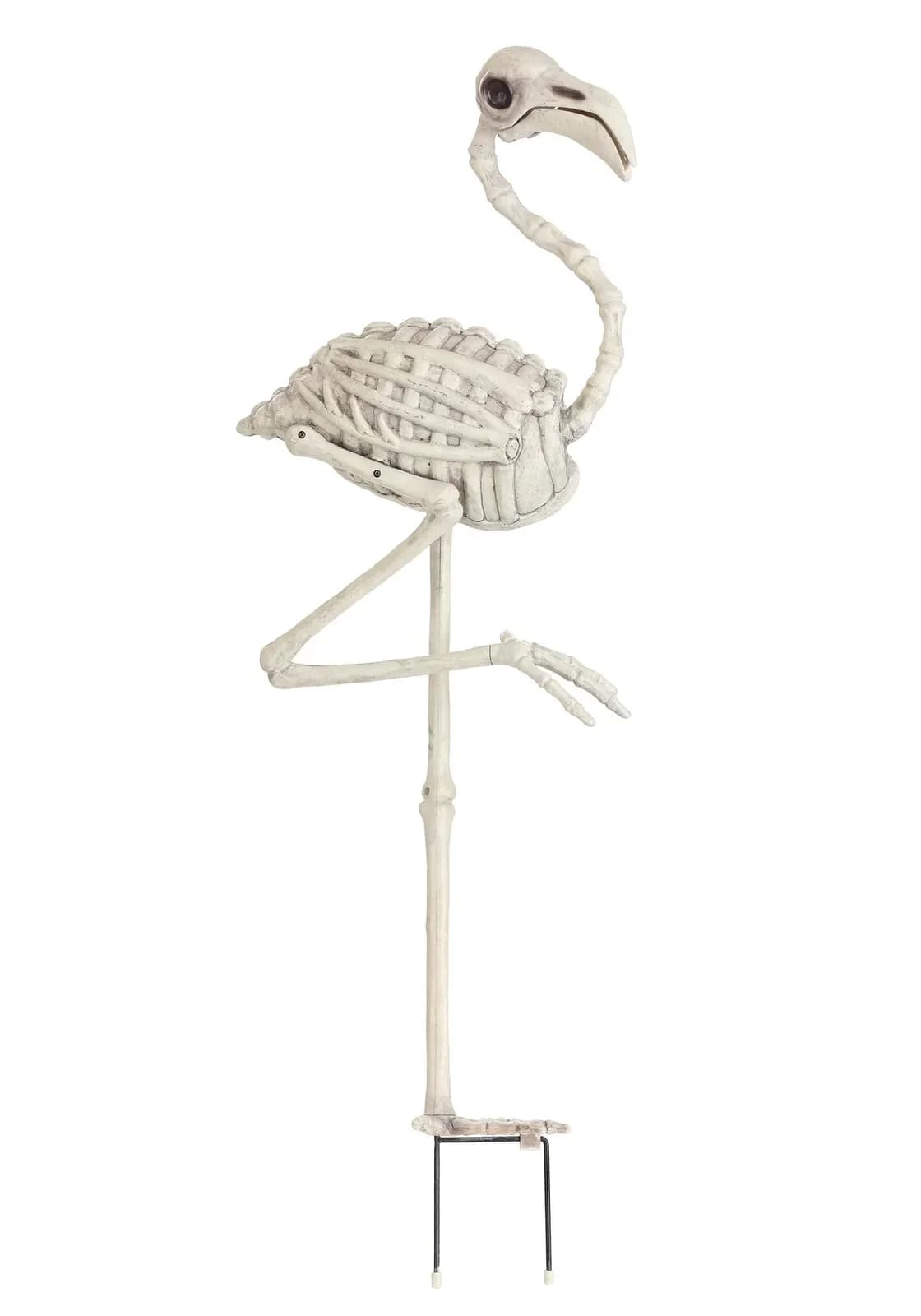 30-Inch Glow-in-the-Dark Flamingo Skeleton Yard Decor - Main