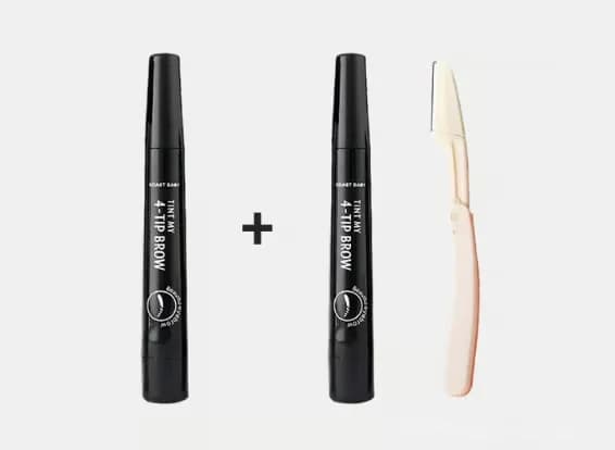 Waterproof 4-Tip Beard and Eyebrow Pen, Light Brown - View 43