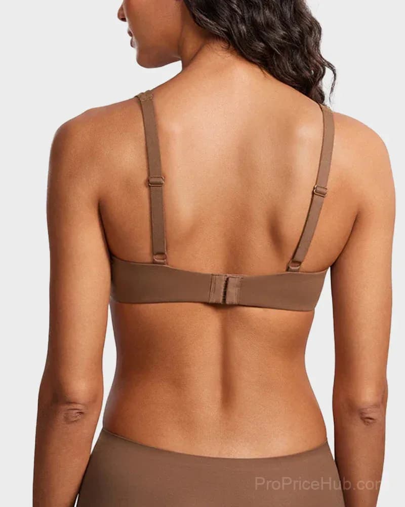 Underwire Support Seamless Unlined Balconette Bra - View 5
