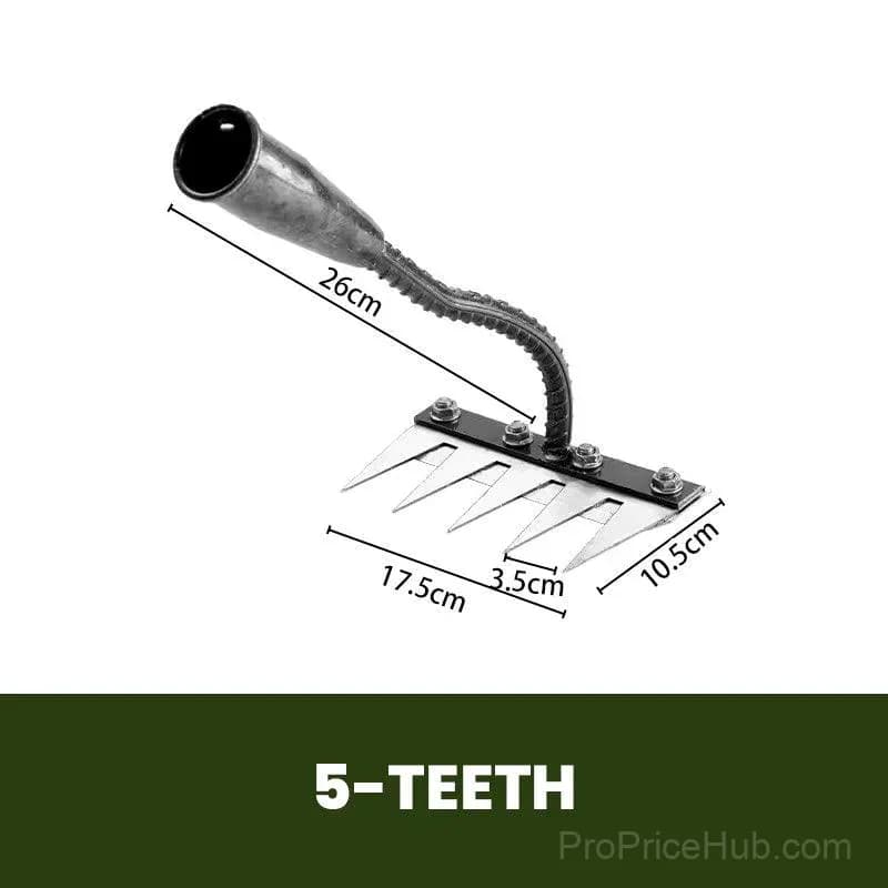 5-Tine Carbon Steel Garden Weeding Rake - Main