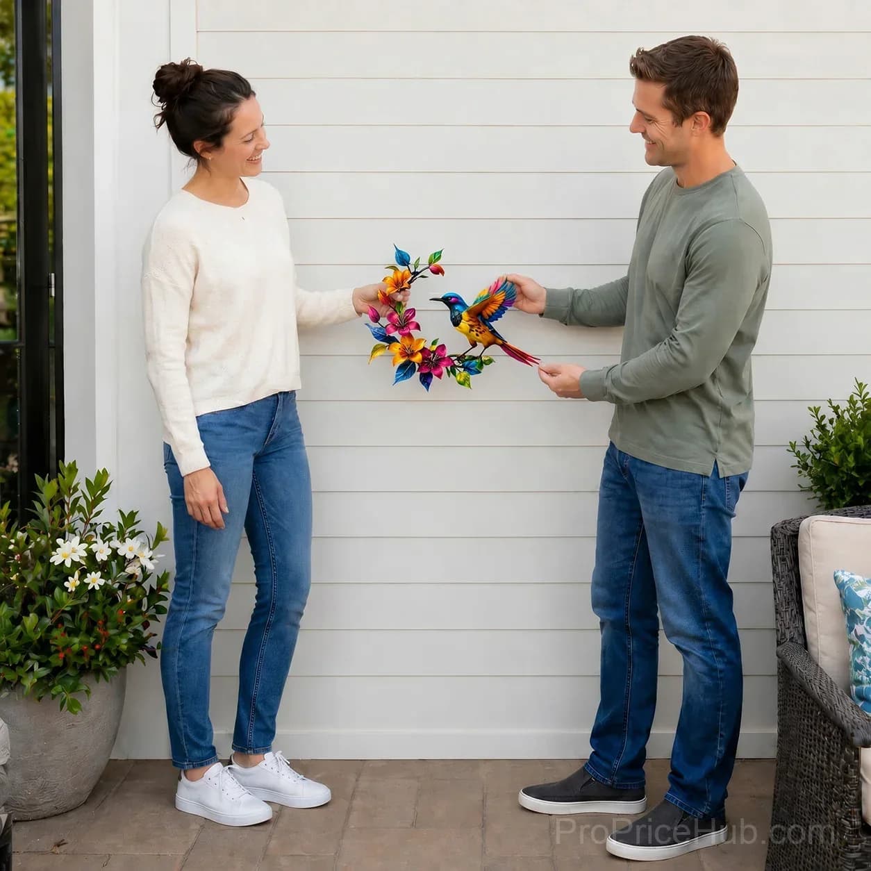 Hummingbird Bloom Metal Wall Art - View 21