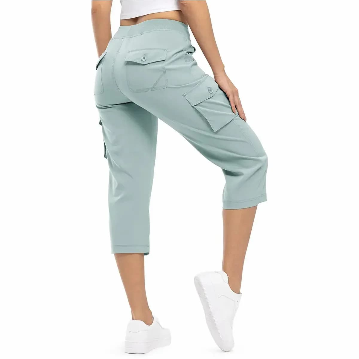 Women's Lightweight Hiking Capris: Quick-Dry, 6 Pockets, Loose Fit - View 10