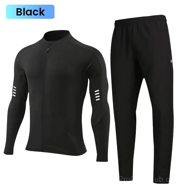 Quick-Drying Fitness Training Sports Suit, Black, Size M - Main