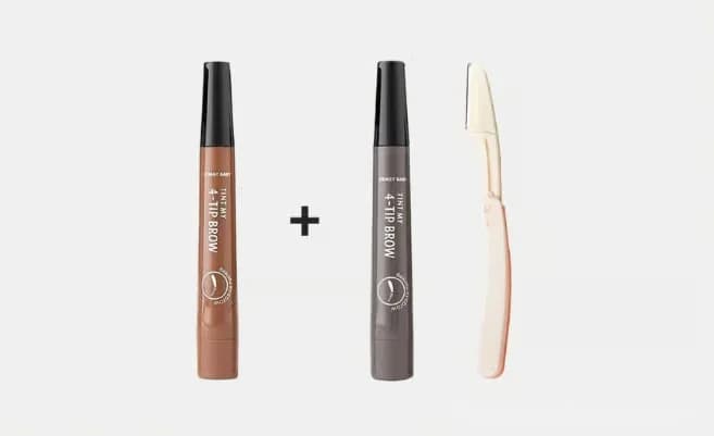Waterproof 4-Tip Beard and Eyebrow Pen, Light Brown - View 21