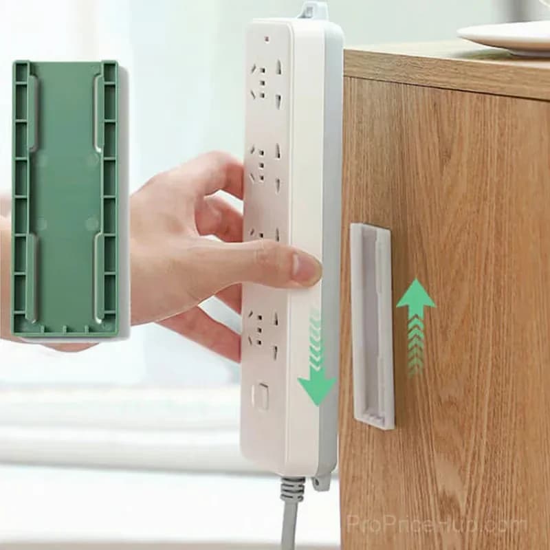 Adhesive No-Drill Wall Socket Holder, 1 Set - View 3