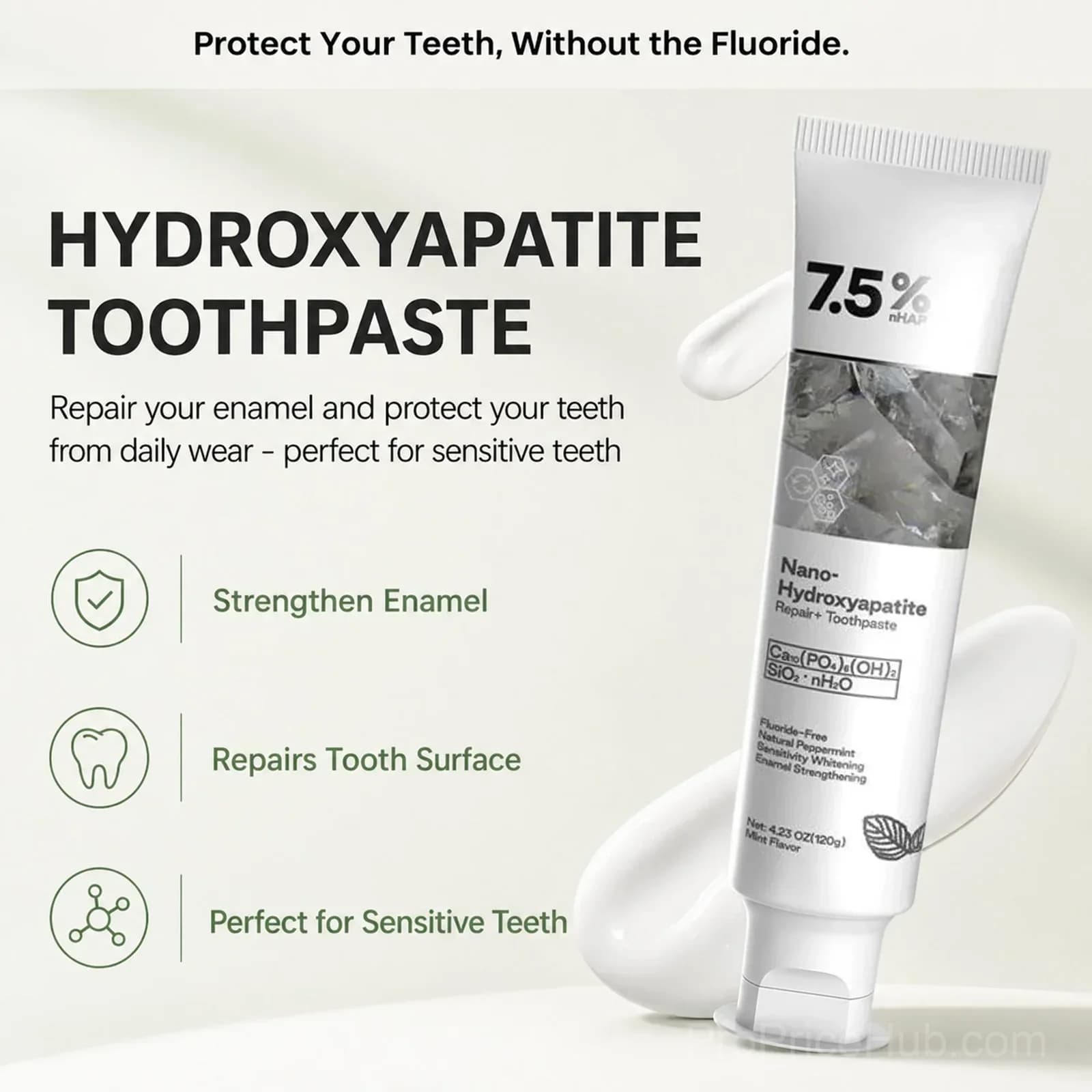 Hydroxyapatite Remineralizing Toothpaste - View 3