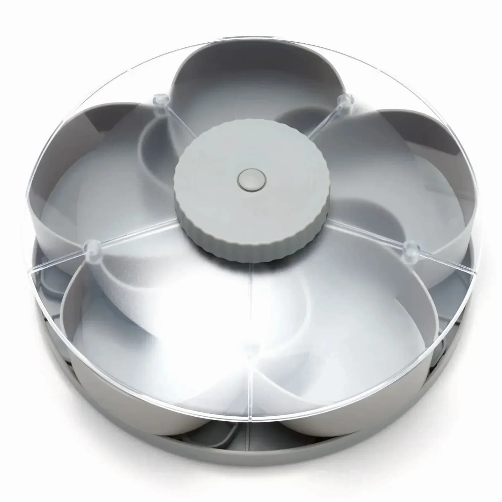 5-Compartment Rotating Party Platter – Divided Spin & Snack Serving Tray - View 9