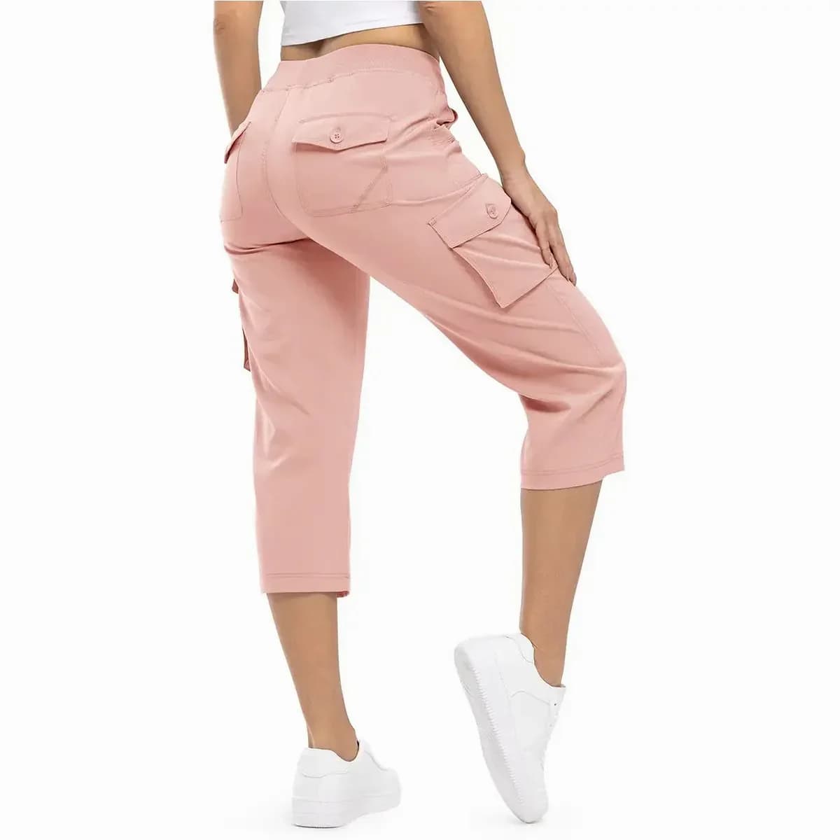 Women's Lightweight Hiking Capris: Quick-Dry, 6 Pockets, Loose Fit - View 8