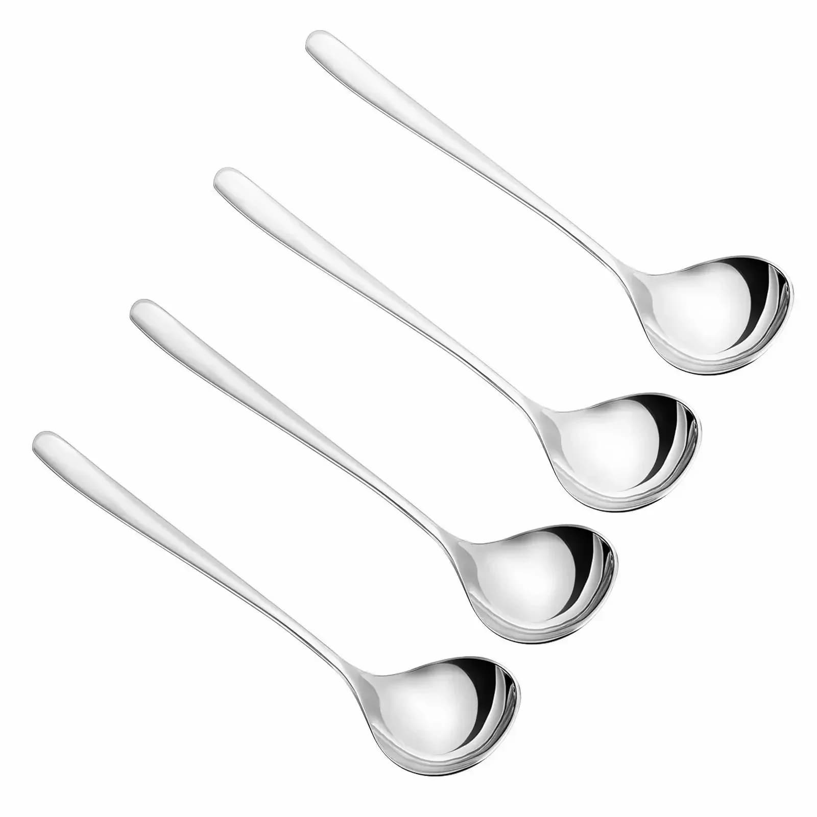 4-Piece Stainless Steel Soup Spoon Set - Main