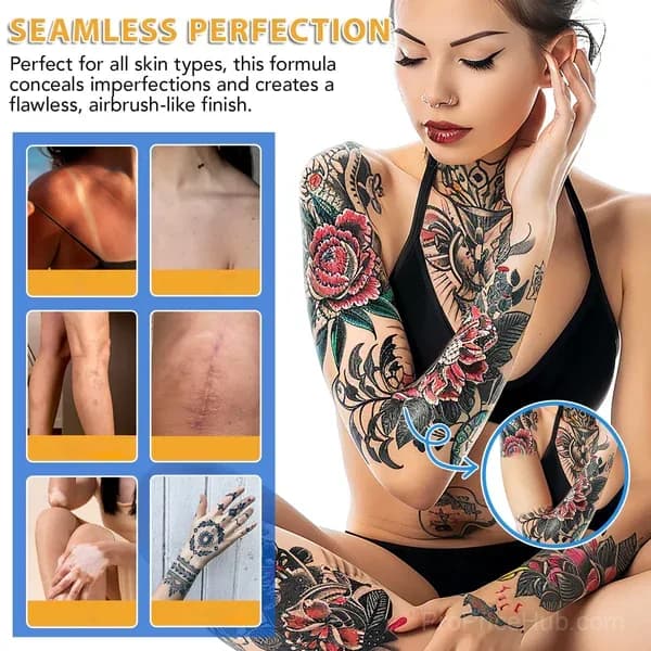 Waterproof Leg and Body Makeup, 24-Hour Concealer for Scars & Tattoos - View 3