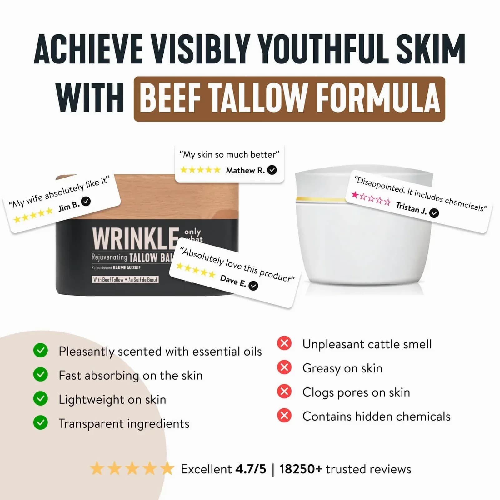 Wrinkle Defense Tallow Balm for Face Care - View 4