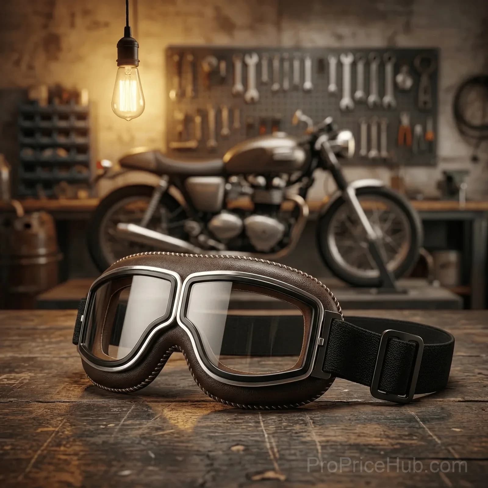 OTG Vintage Motorcycle Goggles, Fits Over Glasses - Main