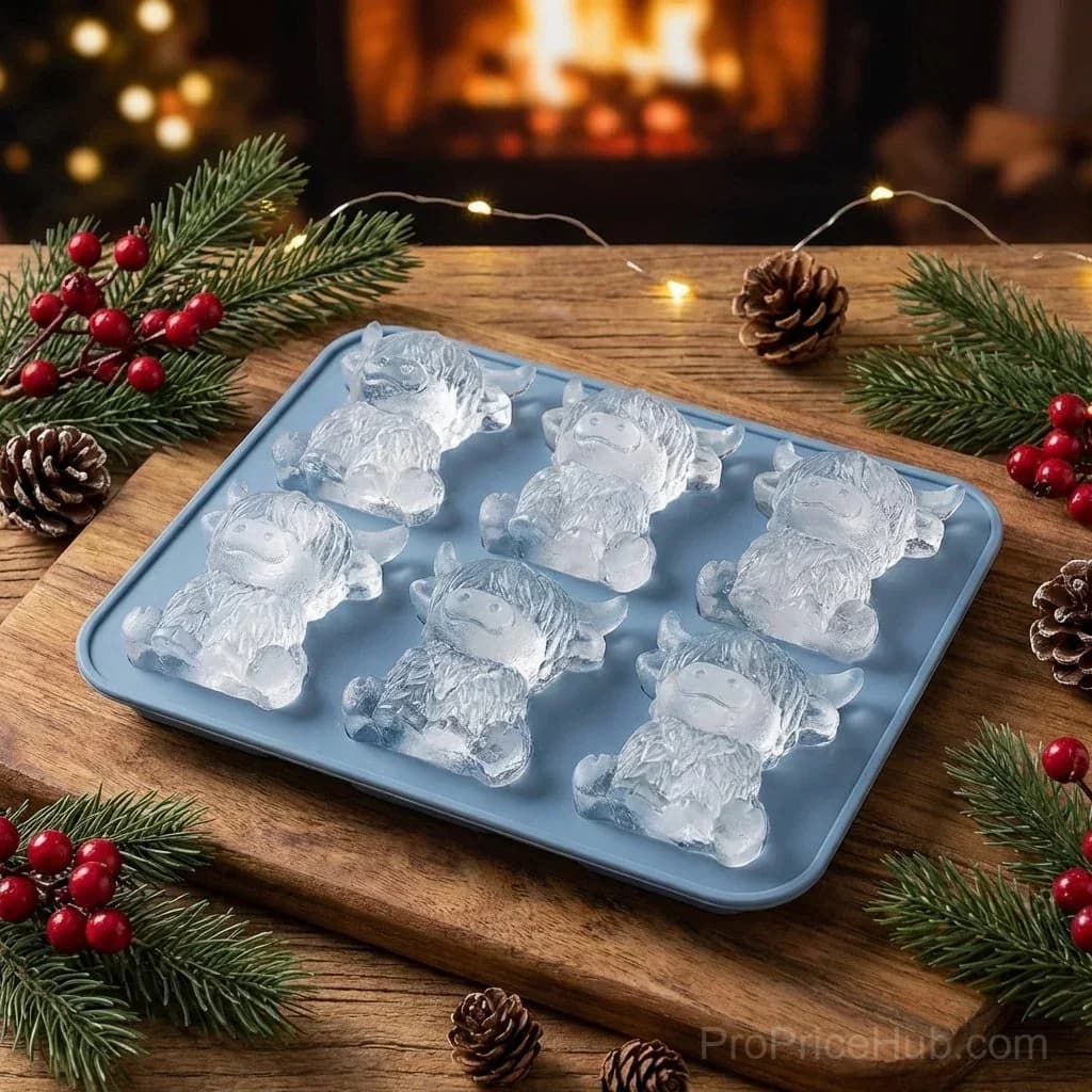 Mini Highland Cow 3D Ice Cube & Dessert Mold for Drinks & Parties - View 4