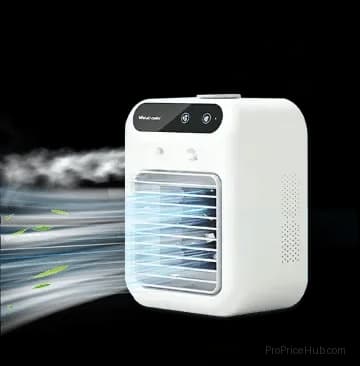 Mini Portable Air Conditioner & Humidifier, White, No Power Bank - Main