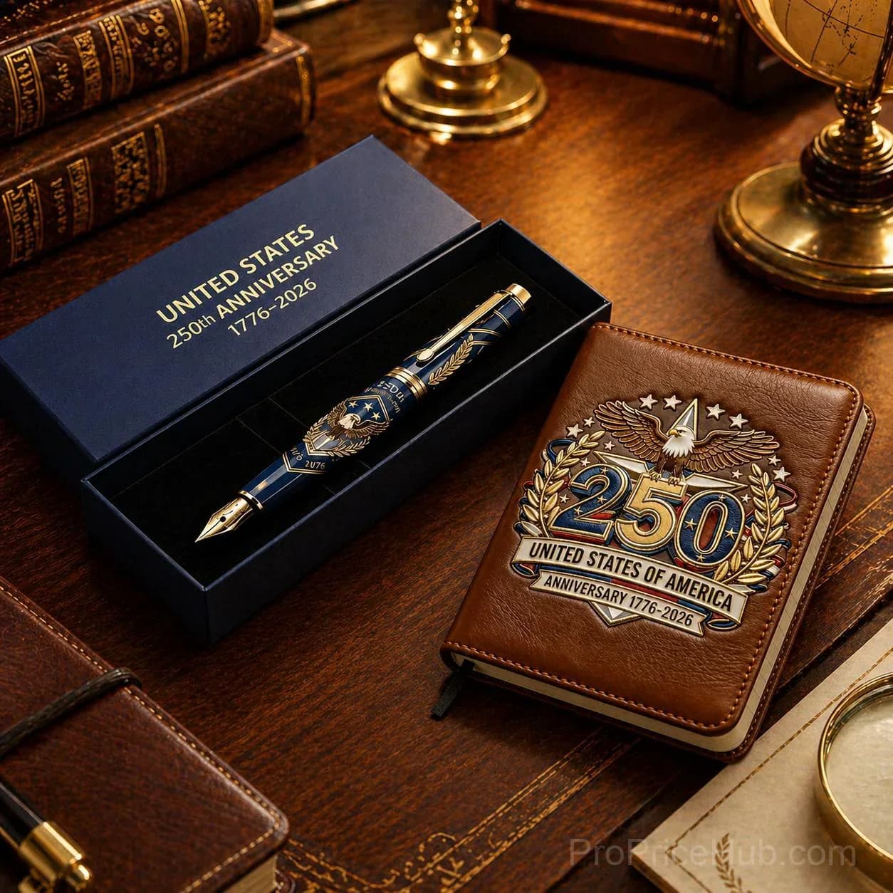 USA 250th Anniversary Patriotic Notebook & Pen Set - View 6