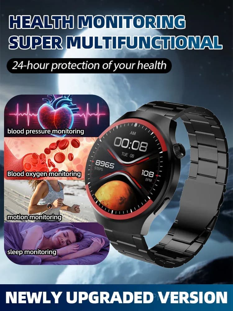 Watch4 Pro Steel Band Smartwatch with 24-Hour Health Check - View 2