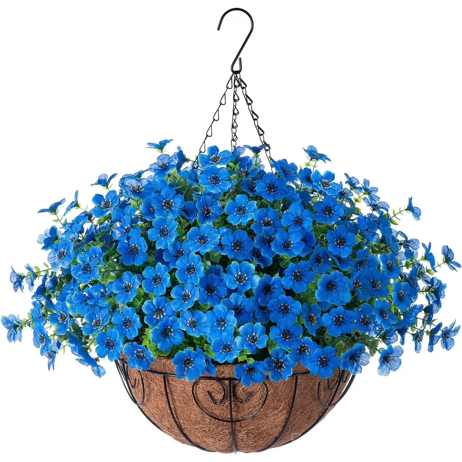 Artificial Daisy Hanging Basket - Low Maintenance Outdoor Silk Flower Planter for Patio & Garden - View 5