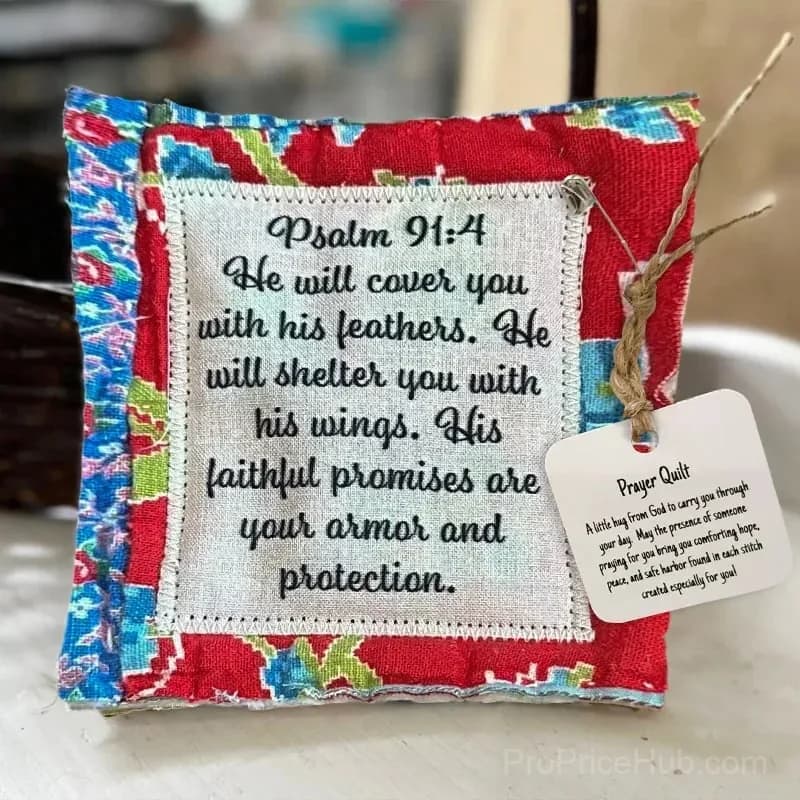 Prayer Quilt with Cross - Encouraging Blessed Gift, 2-Pack - View 3