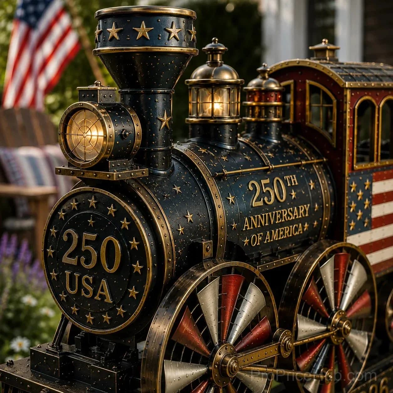 Liberty Express Train Wind Spinner - Garden Decor - View 7