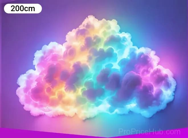 DIY USB-Powered Thundercloud LED Light Decor, 200 cm - Main