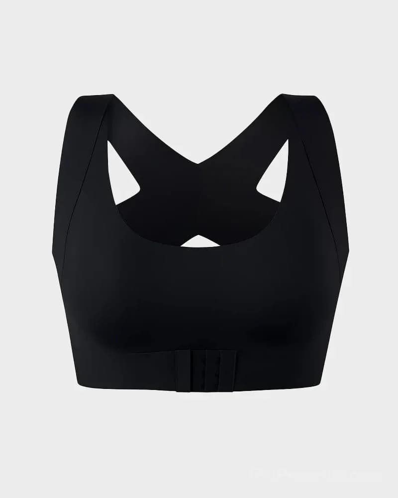 Front Closure Cross-Back Wireless Posture Bra - View 14