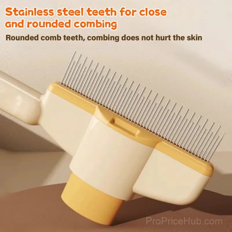 Self-Cleaning Pet Flea Comb Grooming Brush, Green, 1 Pc - View 9