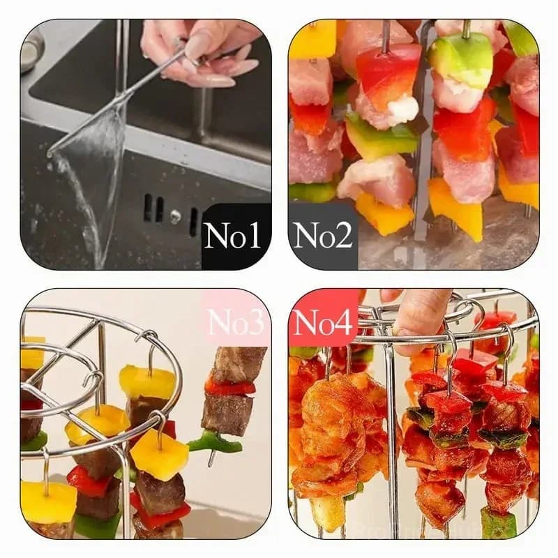 Stainless Steel Vertical Grill Rack for Air Fryer - View 4