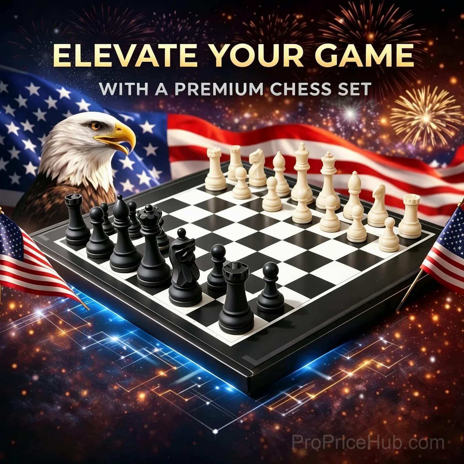 250th Anniversary Special Edition Chessboard & Pieces - Main