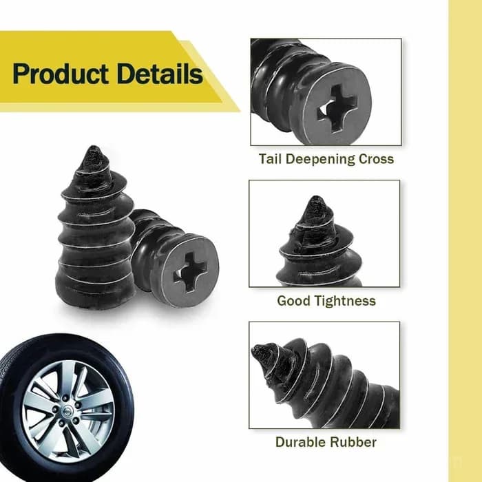 Self-Sealing Tire Repair Screws for Tire Leak Repair - View 3