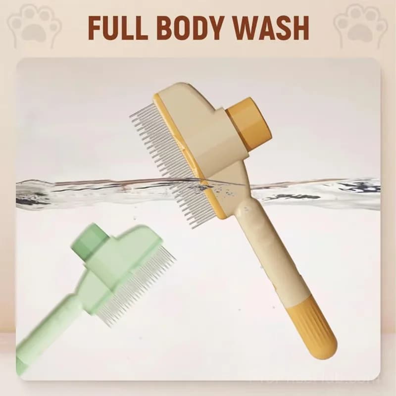 Self-Cleaning Pet Flea Comb Grooming Brush, Green, 1 Pc - View 11