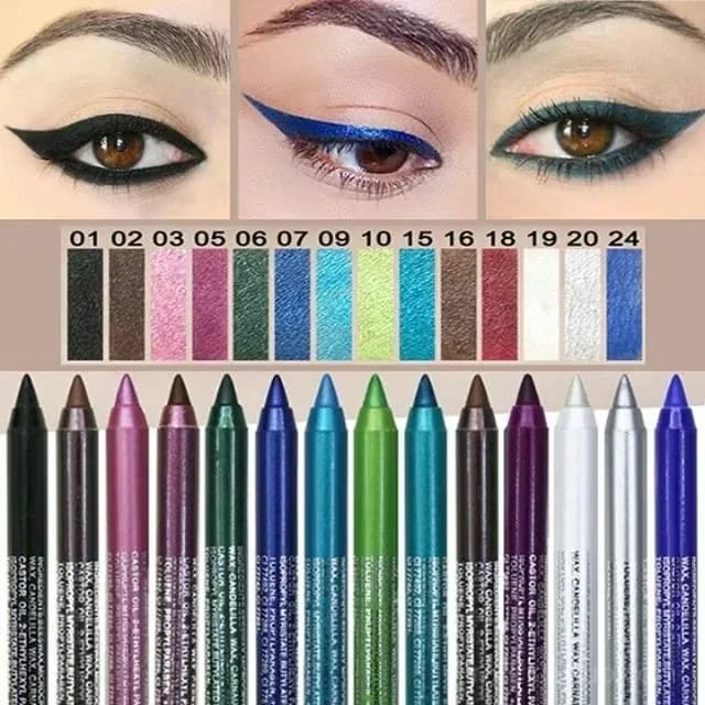 Long-Lasting Waterproof Eyeliner Pencil, Shade 01 - Alt