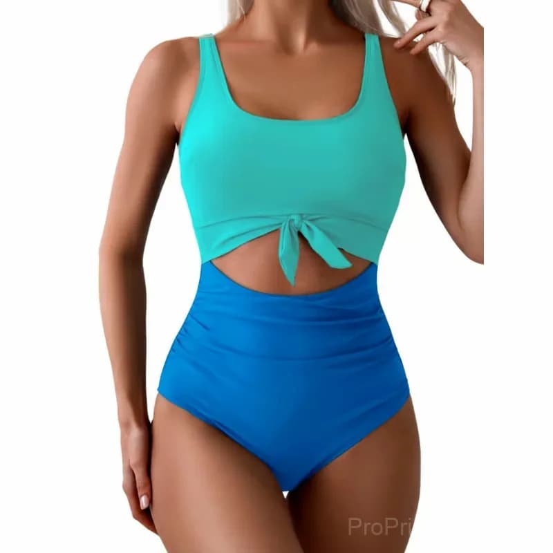 Women's Tummy Control Cutout One-Piece Swimsuit, Pink, S - View 21