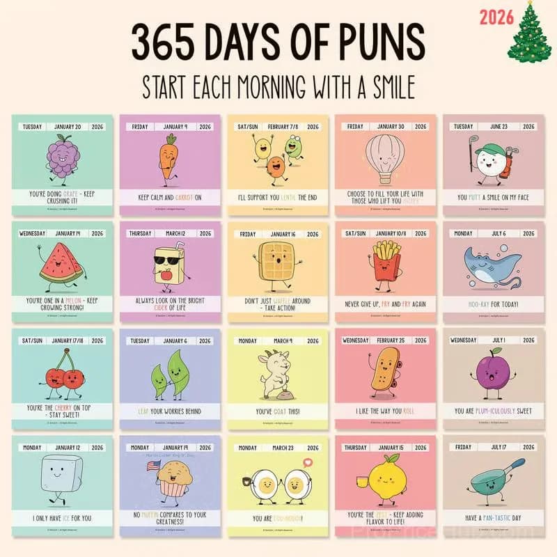 2026 Punny Motivational Tear-Off Desk Calendar - View 7