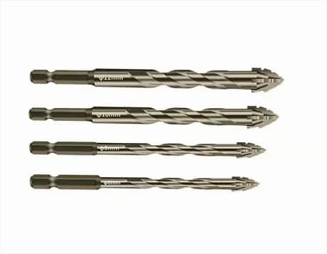 4-Pc 4-Flute Serrated Eccentric Drill Bit Kit, 6-12mm - Main