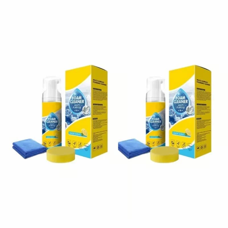 Multi-Function Foam Car Cleaner Kit, 150ml with Sponge and Cloth - View 4