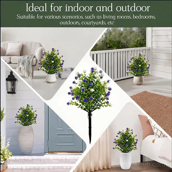 Artificial Potted Trees with Ground Stakes - Alt