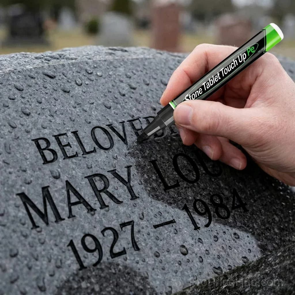 Gold Tombstone Marker Pen for Restoring Faded Grave Inscriptions - View 9