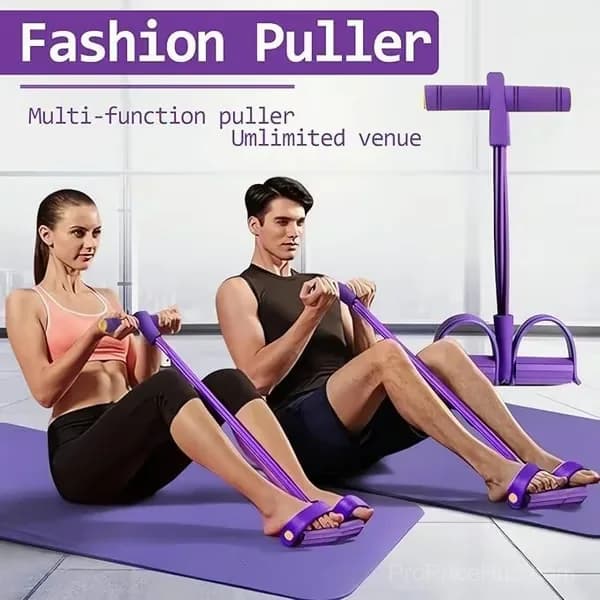 8-Tube Pedal Resistance Exercise Device, Purple - Main