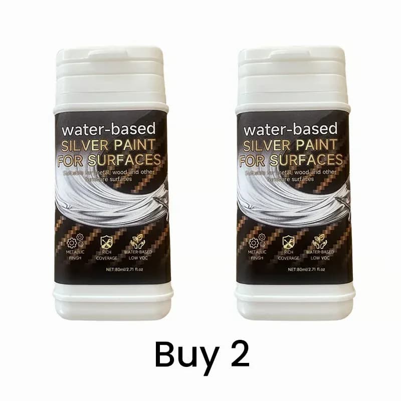 Water-Based Silver Paint for Metal and Wood, 80ml - View 14