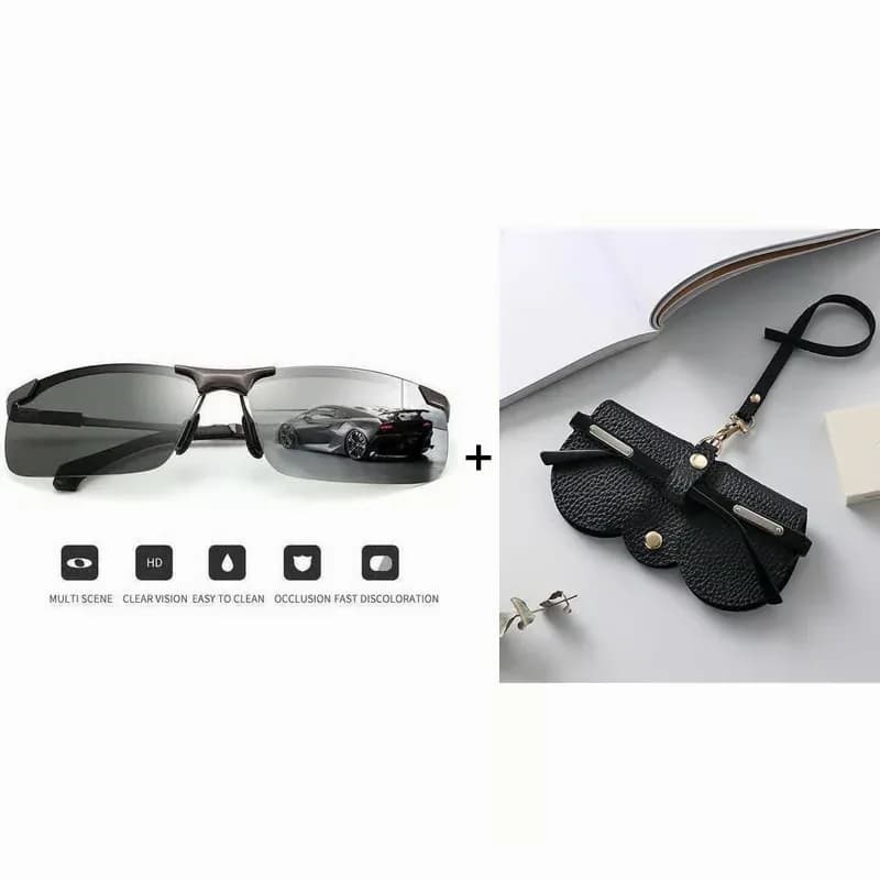 Photochromic Polarized Sunglasses, Black Lenses, 1 PC - View 13